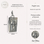 Pandantiv din argint 925 „Trei flori de cală” – simbol al feminității, al frumuseții și al armoniei | Talisman pentru prietenie și apropiere | Art Diva