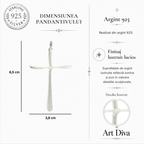 Pandantiv cruce mare și lungă pentru bărbați din argint 925 – simbol al credinței, al forței și al protecției | Art Diva