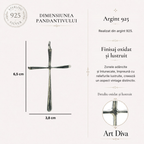 Pandantiv cruce mare și lungă pentru bărbați din argint 925 – simbol al credinței, al forței și al protecției | Art Diva