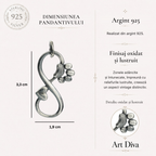 Element de bijuterie „Infinit cu Inimă și Lăbuță” din argint 925 – parțial oxidat, efect vintage, pentru colier sau brățară, talisman al apropierii și al loialității | Art Diva