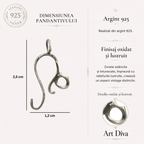 Pandantiv „Pisicuță” din argint 925 parțial oxidat – simbol filigranat al independenței și al intuiției, bijuterie sculpturală în stil boho | Art Diva