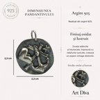 Pandantiv „Credință • Iubire • Speranță” din argint 925 – talisman pentru forță și liniște interioară, bijuterie sculpturală în stil boho și rustic | Art Diva