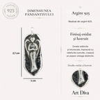 Pandantiv „Înger păzitor” din argint 925 – talisman sculptural pentru protecție și forță interioară, bijuterie oxidată în stil boho și rustic | Art Diva