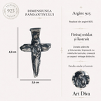 Pandantiv Cruce cu Fecioara Maria și Pruncul Isus din argint 925 – simbol creștin realizat manual al credinței și al protecției | Art Diva