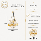 Pandantiv „Sfânta Inimă” din argint 925 – talisman creștin pentru credință, speranță și protecție, bijuterie sculpturală realizată manual în stil boho și rustic | Art Diva