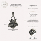 Pandantiv „Sfânta Inimă” din argint 925 – talisman creștin pentru credință și protecție | Art Diva
