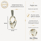 Pandantiv „Inimioară bombată” din argint 925 – talisman miniatural pentru tandrețe și grijă | Art Diva