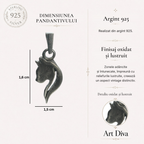 Pandantiv „Pisică” oxidat din argint 925 – talisman pentru intuiție, grație și protecție, bijuterie în stil boho și rustic pentru iubitorii de pisici | Art Diva