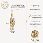 Pandantiv „Unitatea familiei” din argint 925 cu accente aurii – talisman pentru unitate, iubire și protecția familiei, bijuterie sculpturală handmade în stil boho și rustic | Art Diva