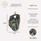 Pandantiv „Cruce masivă” oxidat pentru bărbați din argint 925 – talisman pentru forță și protecție spirituală, bijuterie în stil boho și rustic | Art Diva