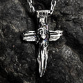 Pandantiv cruce cu Isus Hristos din argint sterling 925 – simbol al credinței și protecției, handmade, Art Diva