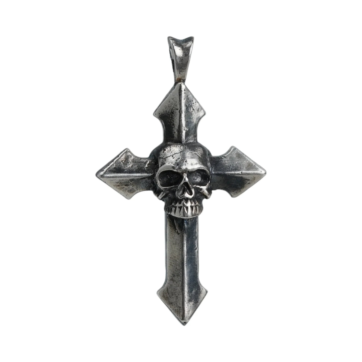 Pandantiv cruce „Memento Mori” pentru bărbați din argint 925 – simbol al trecerii și al eternității | Art Diva