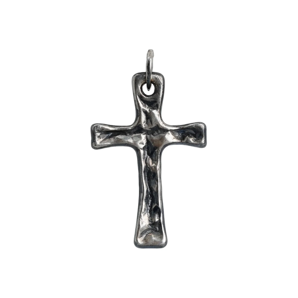 Pandantiv cruce masivă „Forță și Credință” pentru bărbați din argint 925 – bijuterie sculpturală în stil boho rustic | Art Diva