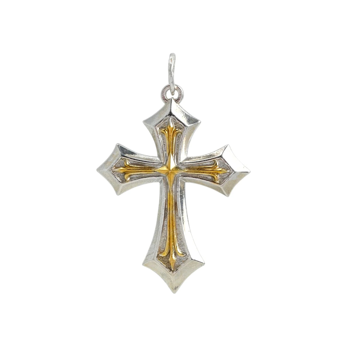 Pandantiv „Crucea Regală” pentru bărbați din argint 925 – mare și masiv, simbol ornamental al forței și al protecției spirituale | Art Diva
