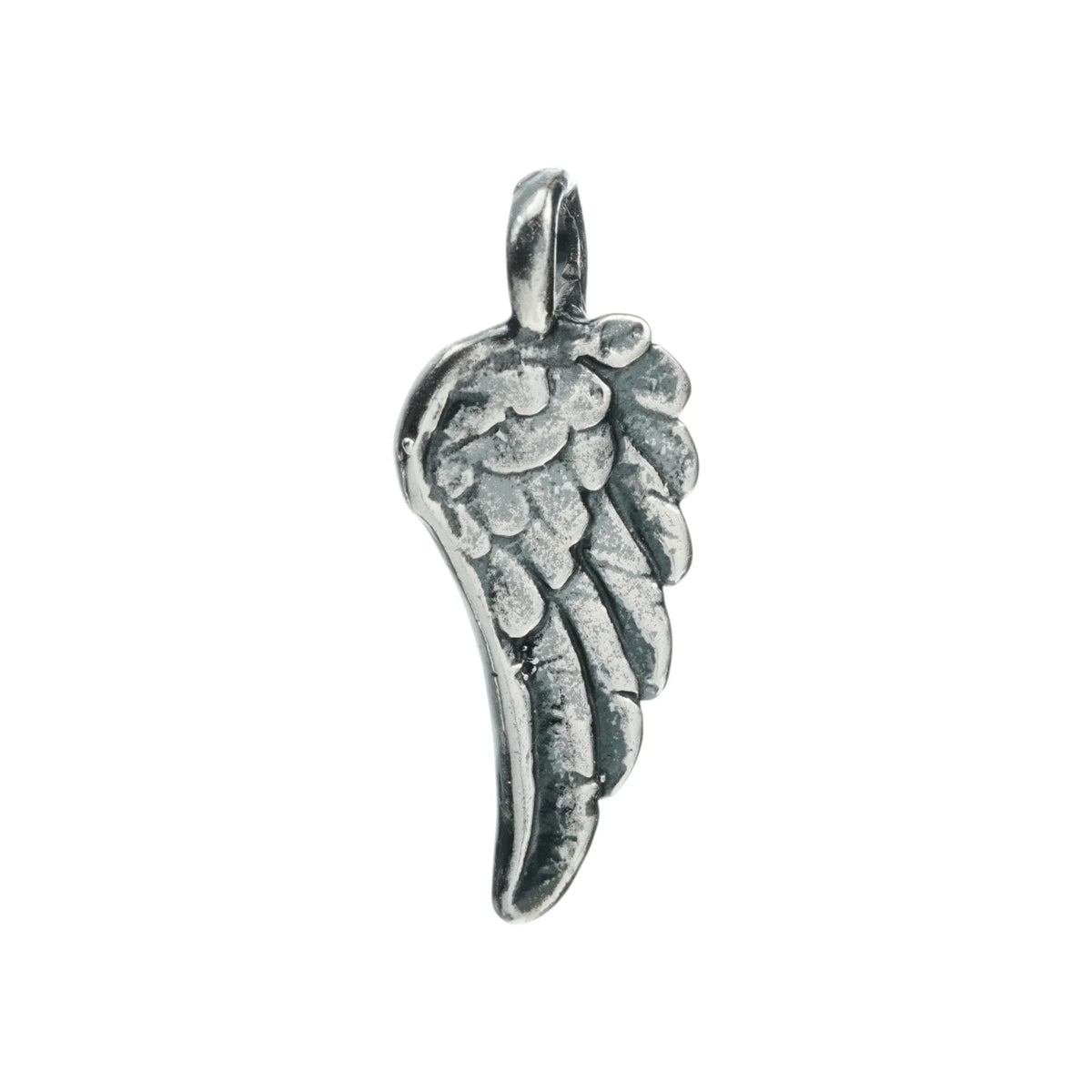 Pandantiv Aripă de înger din argint 925 – talisman realizat manual pentru protecție și speranță, bijuterie sculpturală în stil boho și rustic | Art Diva
