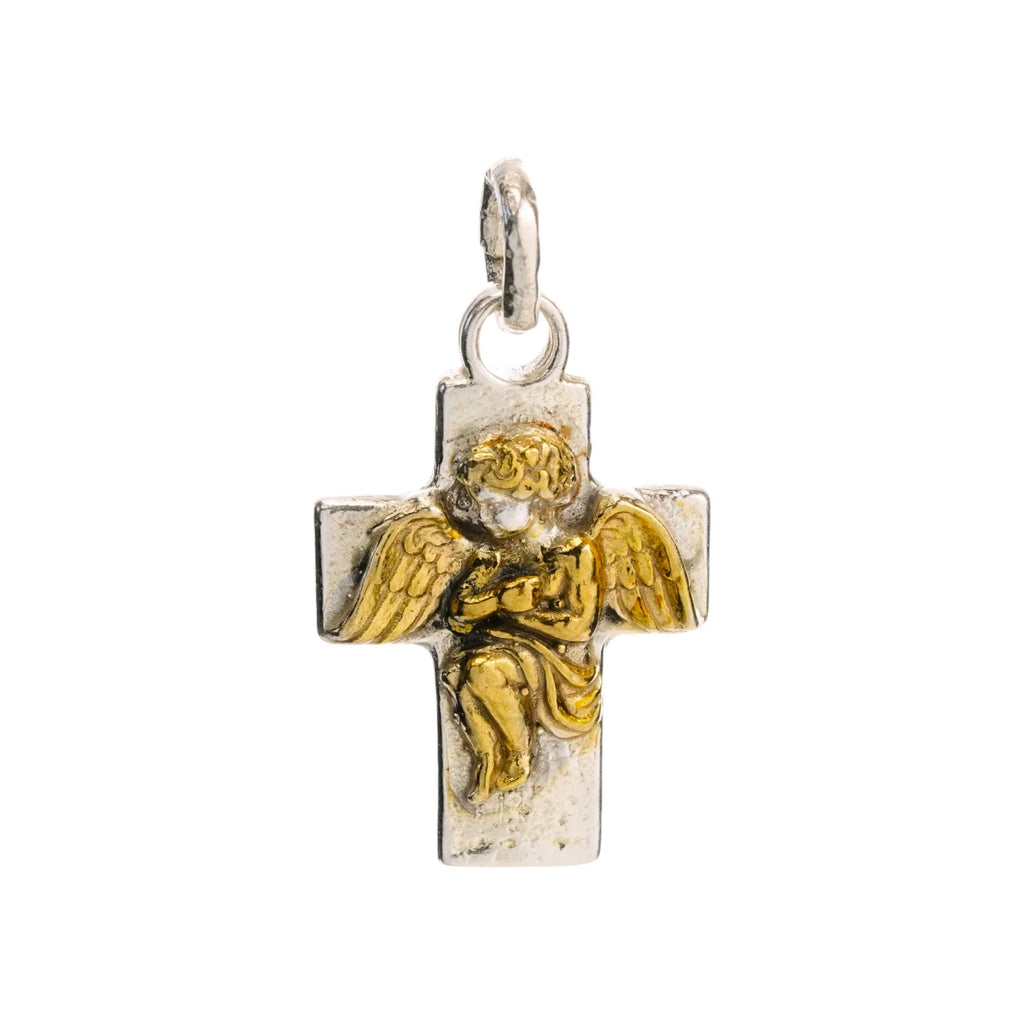 Pandantiv „Îmbrățișarea Îngerului” din argint 925 – talisman handmade pentru iubire și protecție, bijuterie sculpturală în stil boho și rustic | Art Diva