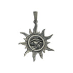 Pandantiv „Ochiul lui Ra – Talisman solar” din argint 925 – bijuterie sculpturală oxidată în stil boho-rustic | Art Diva