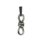 Bijuterie din argint 925 – Nodul iubirii infinite, pandantiv realizat manual cu simbolul eternității pentru brățară sau colier, bijuterie sculpturală rustică | Art Diva