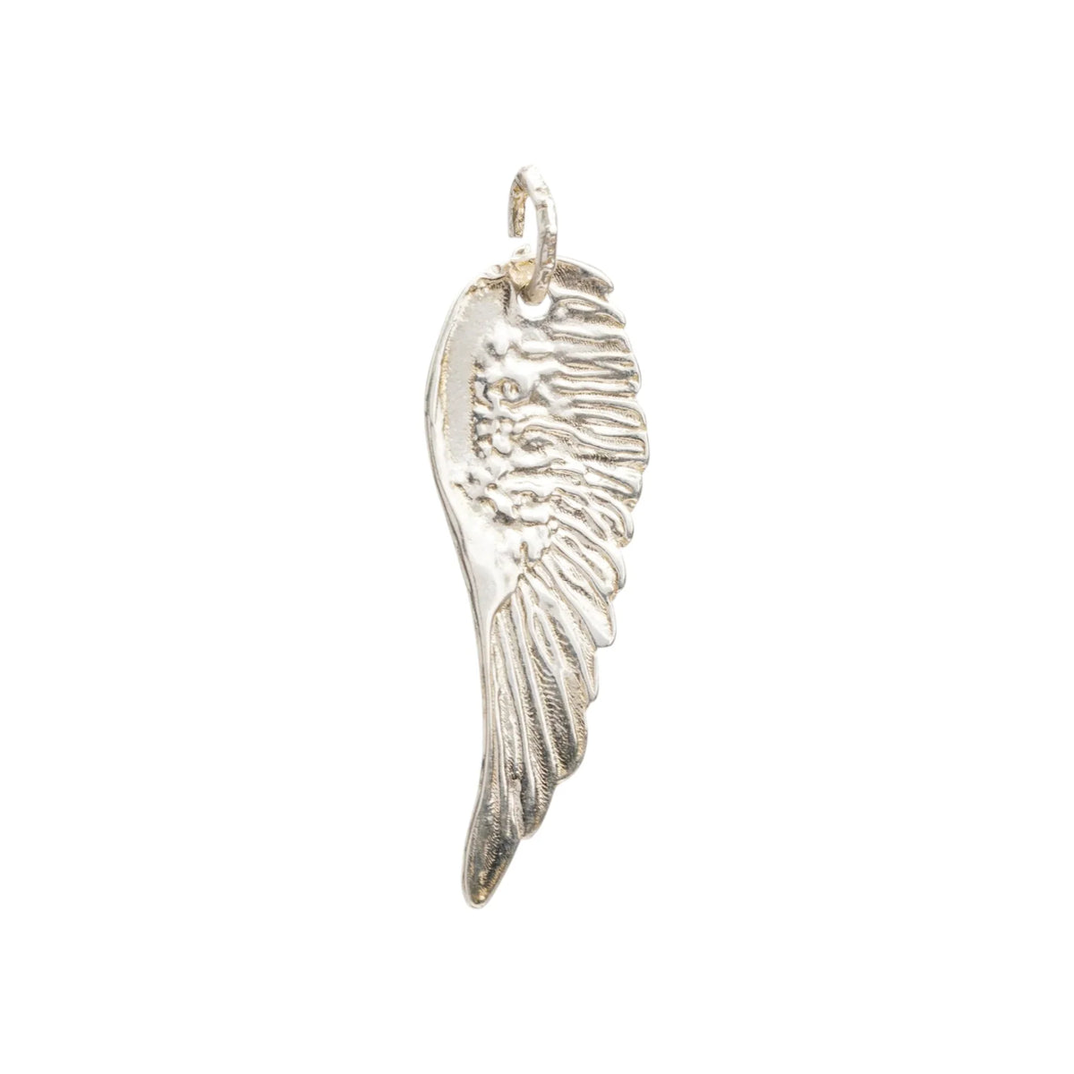 Pandantiv Aripă de înger din argint 925 – bijuterie sculpturală realizată manual în stil boho și rustic, talisman pentru protecție și forță spirituală | Art Diva