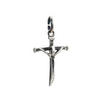 Pandantiv cruce „Credință Făurită” pentru femei din argint 925 – talisman oxidat pentru forță și credință | Art Diva
