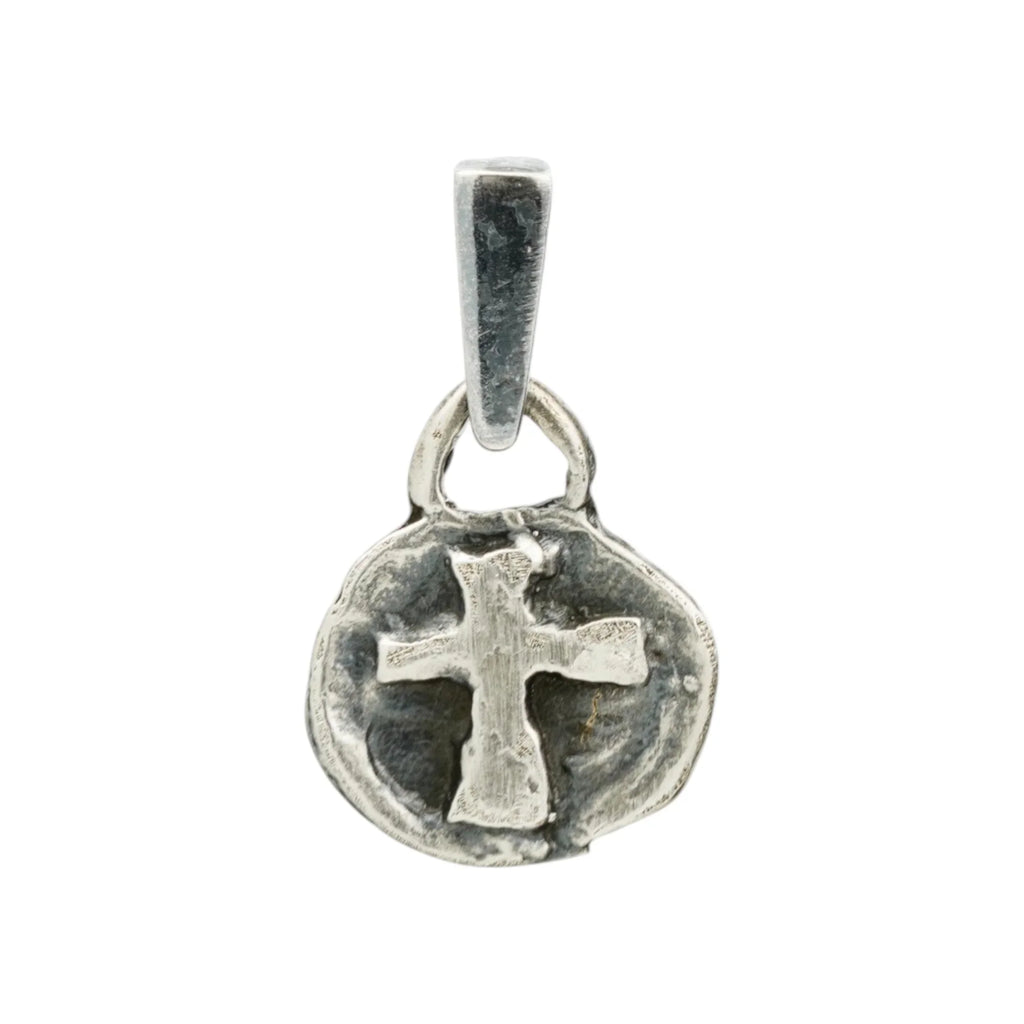 Pandantiv cu cruce în relief din argint 925 – talisman boho al credinței și al forței spirituale, bijuterie sculpturală și cadou pentru mamă, fiică sau prietenă | Art Diva
