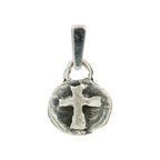Pandantiv cu cruce în relief din argint 925 – talisman boho al credinței și al forței spirituale, bijuterie sculpturală și cadou pentru mamă, fiică sau prietenă | Art Diva