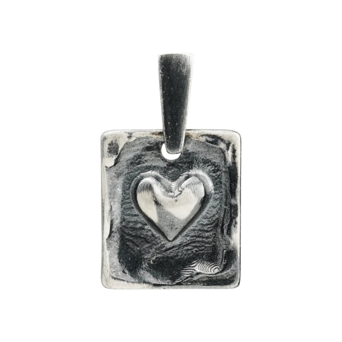 Pandantiv „Inimă” din argint 925, realizat manual – talisman pentru iubire și protecție în stil boho și rustic | Art Diva