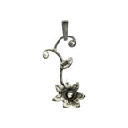 Pandantiv „Floare Sălbatică” din argint 925 – talisman pentru forță interioară și nou început, bijuterie sculpturală în stil boho-rustic | Art Diva