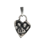 Pandantiv Inimă cu Lăbuță din argint 925 – talisman pentru iubirea de animale, bijuterie în stil boho și rustic, cadou ideal pentru mamă, fiică sau prietenă | Art Diva