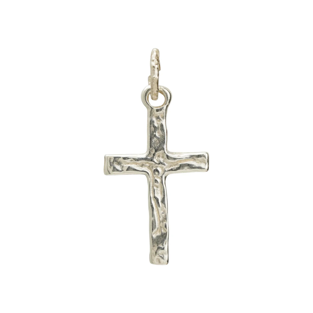 Pandantiv cruce „Răstignirea” pentru bărbați cu relief Iisus Hristos din argint sterling 925 – realizat manual | Art Diva