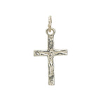 Pandantiv cruce „Răstignirea” pentru bărbați cu relief Iisus Hristos din argint sterling 925 – realizat manual | Art Diva