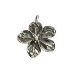 Pandantiv „Floare de vișin” din argint 925, realizat manual – talisman pentru iubire, nou început și armonie, bijuterie sculpturală în stil boho și rustic | Art Diva