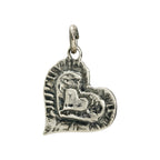 Bijuterie din argint 925 – pandantiv „Mama, Tata și eu”, trei inimi într-una | Talisman boho realizat manual pentru iubire și apropiere, bijuterie sculpturală | Art Diva