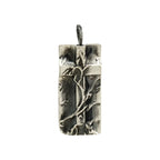Pandantiv cruce „Giulgiu” pentru bărbați din argint 925 – simbol al credinței și al protecției, bijuterie sculpturală realizată manual în stil boho-rustic | Art Diva
