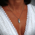 Pandantiv „Înger păzitor” din argint 925 – talisman sculptural pentru protecție și forță interioară, bijuterie oxidată în stil boho și rustic | Art Diva