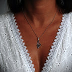 Pandantiv Aripă de fluture din argint 925 – talisman realizat manual pentru libertate și transformare, bijuterie sculpturală în stil boho și rustic | Art Diva