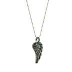 Pandantiv Aripă de înger din argint 925 – talisman realizat manual pentru protecție și speranță, bijuterie sculpturală în stil boho și rustic | Art Diva