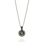 Pandantiv „Inimă în cerc” din argint 925, realizat manual – talisman pentru iubire și protecție, bijuterie sculpturală în stil boho și rustic | Art Diva