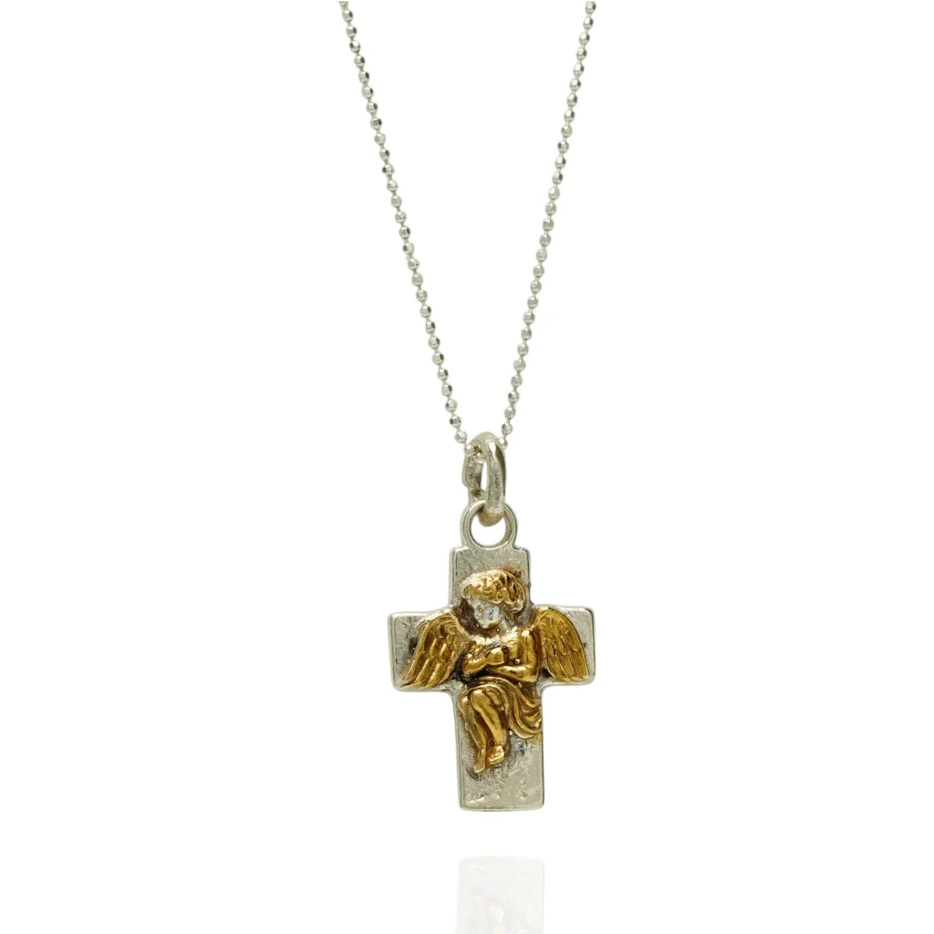 Pandantiv „Îmbrățișarea Îngerului” din argint 925 – talisman handmade pentru iubire și protecție, bijuterie sculpturală în stil boho și rustic | Art Diva