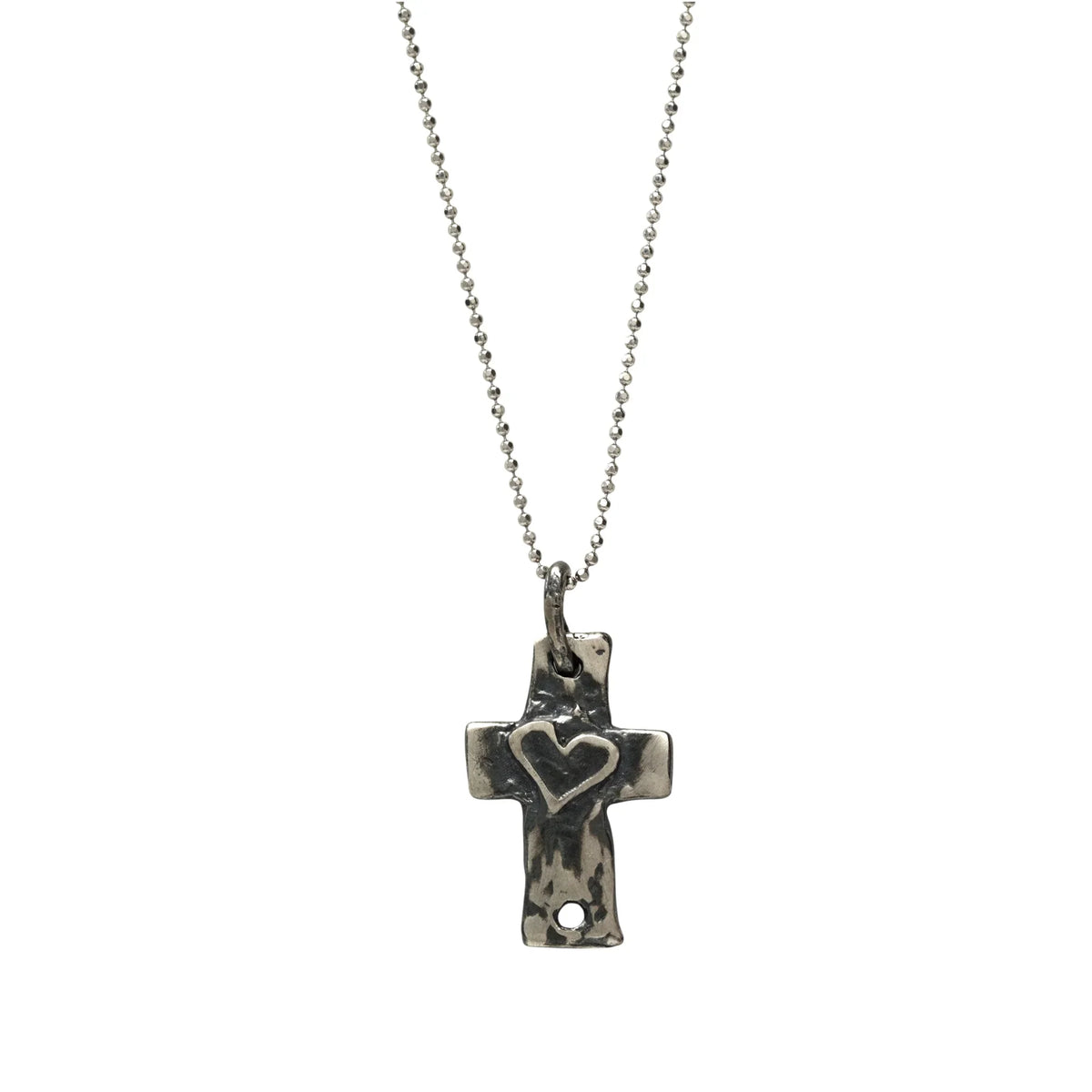 Pandantiv „Cruce cu inimă” din argint 925 – talisman boho al credinței și al iubirii, bijuterie sculpturală și cadou pentru mamă, fiică sau prietenă | Art Diva
