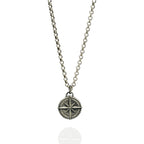 Pandantiv „Busolă” din argint 925 – talisman pentru orientare, protecție și forță interioară, bijuterie sculpturală în stil boho rustic | Art Diva