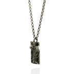 Pandantiv cruce „Giulgiu” pentru bărbați din argint 925 – simbol al credinței și al protecției, bijuterie sculpturală realizată manual în stil boho-rustic | Art Diva
