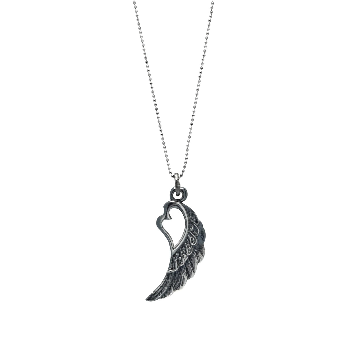 Pandantiv „Aripă cu Inimă” din argint 925 – talisman al iubirii și al protecției, bijuterie sculpturală în stil boho și rustic | Art Diva