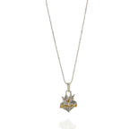 Pandantiv „Sfânta Inimă” din argint 925 – talisman creștin pentru credință, speranță și protecție, bijuterie sculpturală realizată manual în stil boho și rustic | Art Diva