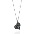 Pandantiv Inimă cu Lăbuță din argint 925 – talisman pentru loialitate și iubirea de animale, bijuterie în stil boho și rustic pentru iubitorii de câini și pisici | Art Diva