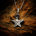 Pandantiv stea din argint 925 – talisman boho al speranței, bijuterie sculpturală handmade, Art Diva