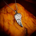 Pandantiv aripă de înger din argint 925 – talisman de protecție și speranță, bijuterie handmade în stil boho, Art Diva