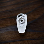 Pandantiv Ochiul protecției din argint 925 – talisman handmade pentru protecție și intuiție, stil boho rustic, Art Diva