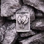 Pandantiv „Trei Frunze” din argint 925 – bijuterie sculpturală oxidată în stil boho și rustic | Art Diva