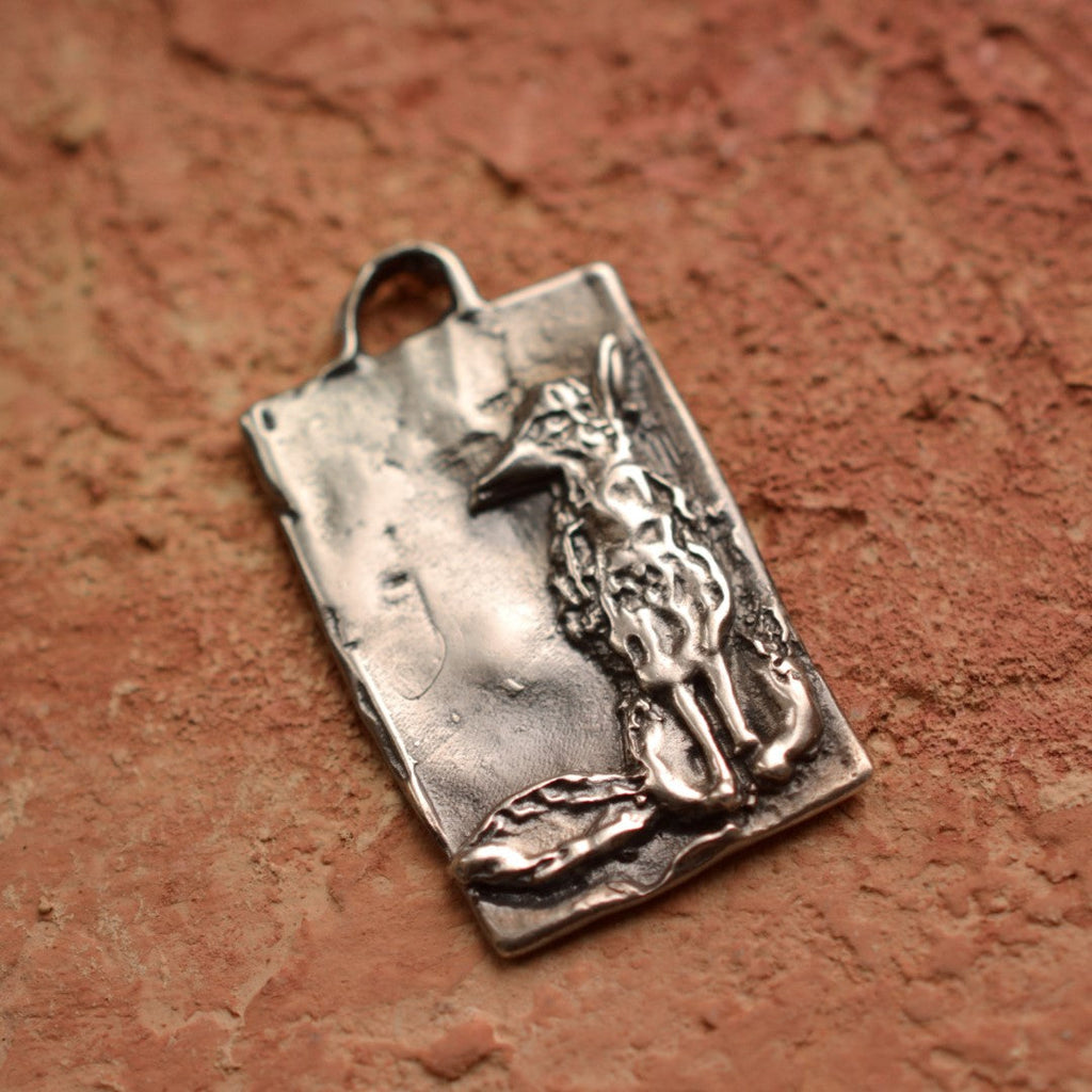 Pandantiv „Vulpe” din argint 925 – talisman boho al speranței realizat manual, bijuterie sculpturală și cadou pentru mamă, fiică sau prietenă | Art Diva